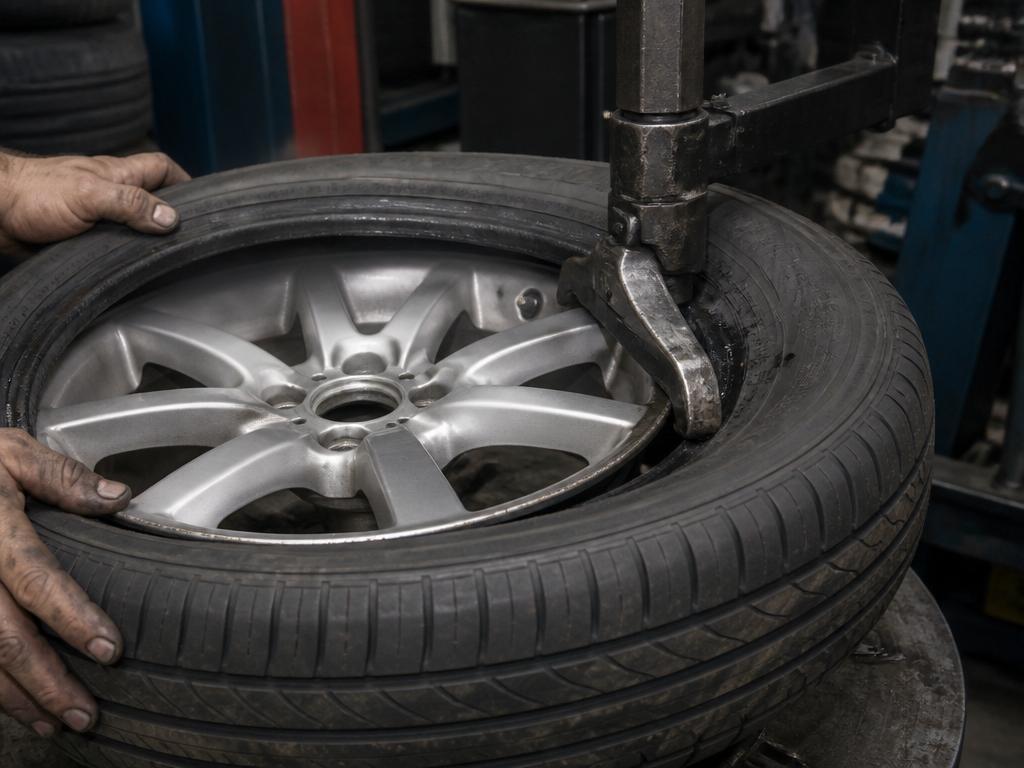 Rengas irroitetaan vanteelta rengaskoneella
